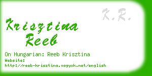 krisztina reeb business card